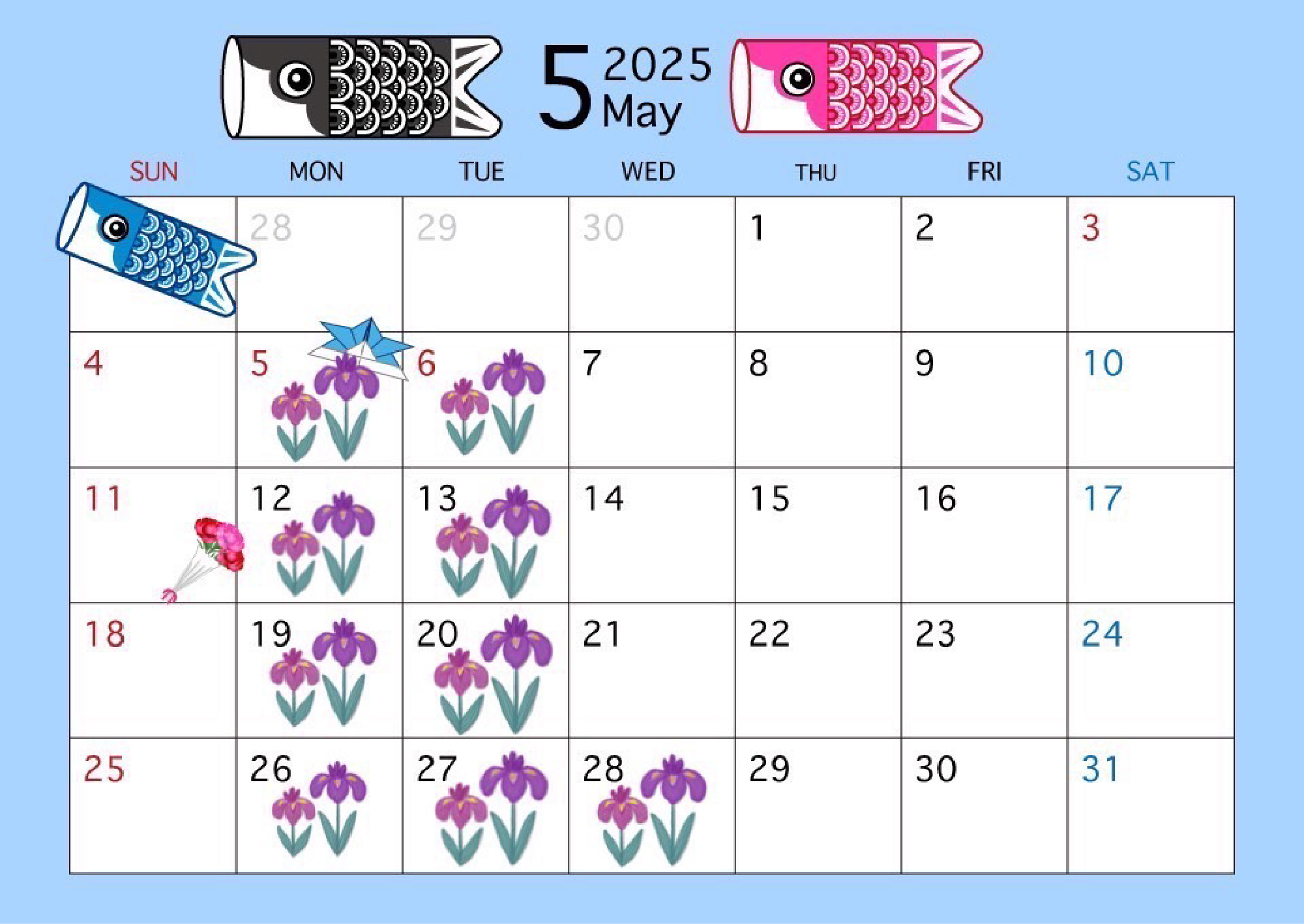 5月のカレンダー